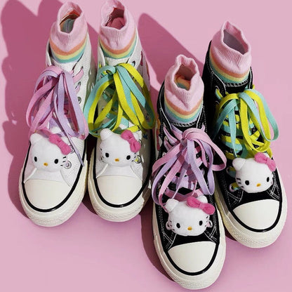 Kawaii Kitty Hohe Segeltuchschuhe SK372