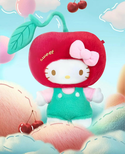 Poupée en peluche pomme chat de dessin animé