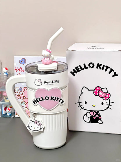 Kawaii Kitty Heart Stainless Steel Bottle