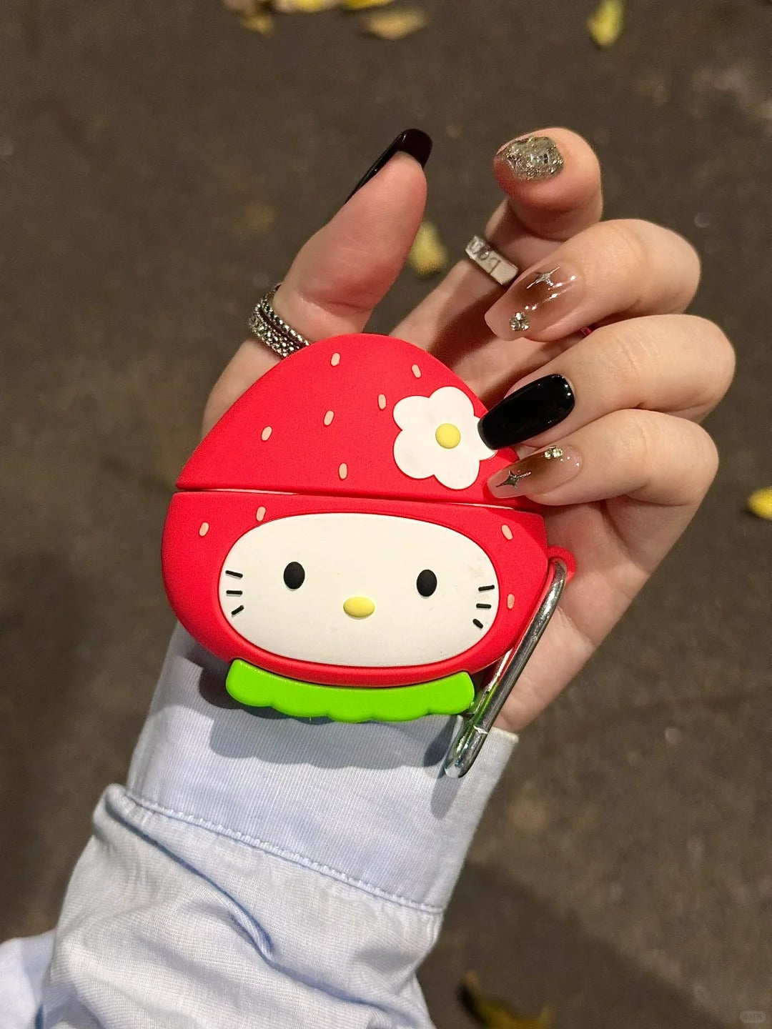 Étui pour écouteurs AirPods Strawberry Kitty SK519