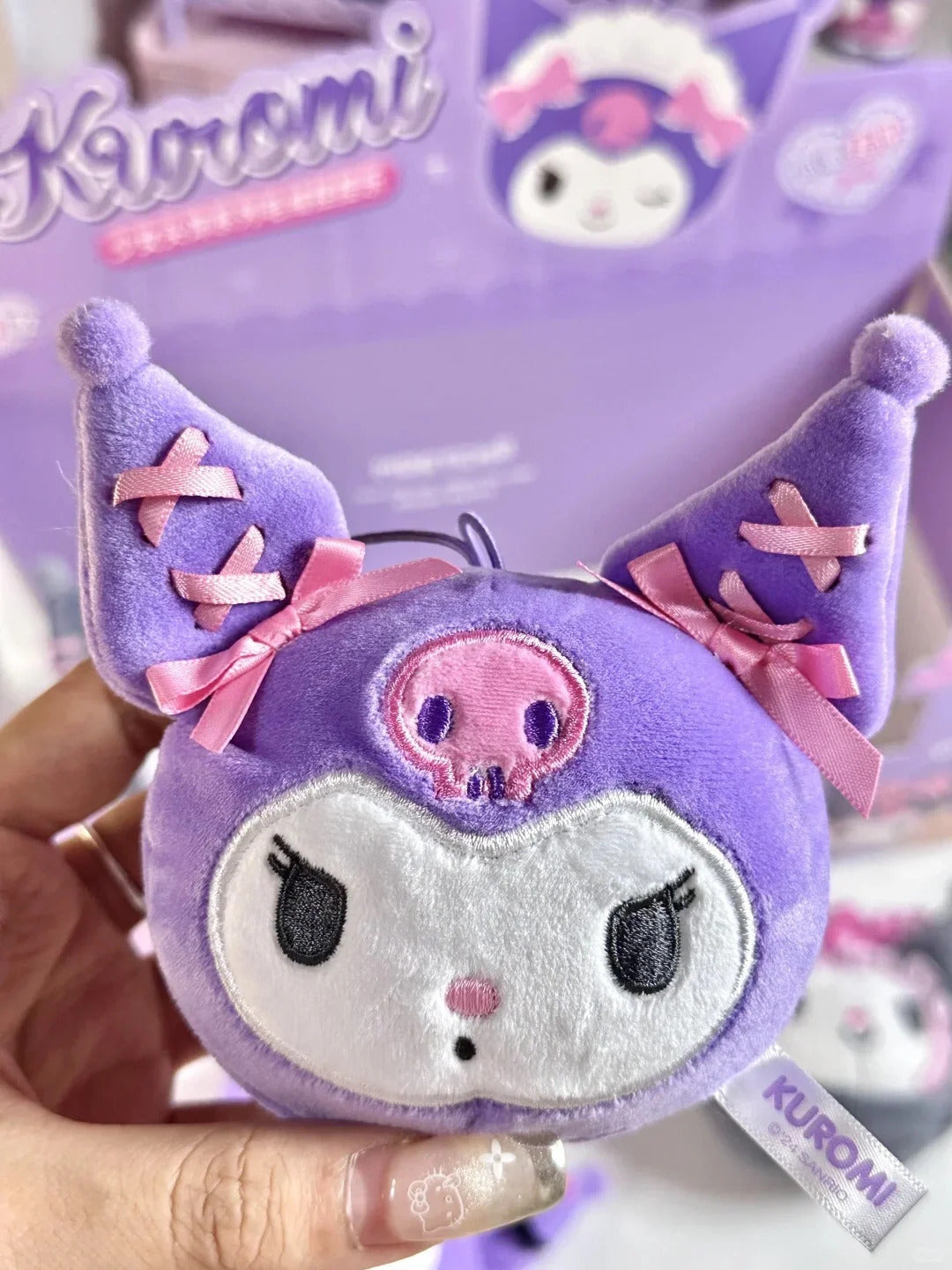 Girls Toy Series Decompression Bag Squeeze Kuromi Blind Headdress Plush