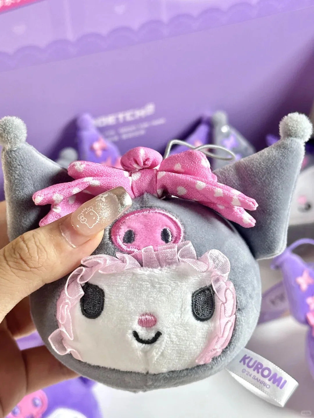 Girls Toy Series Decompression Bag Squeeze Kuromi Blind Headdress Plush
