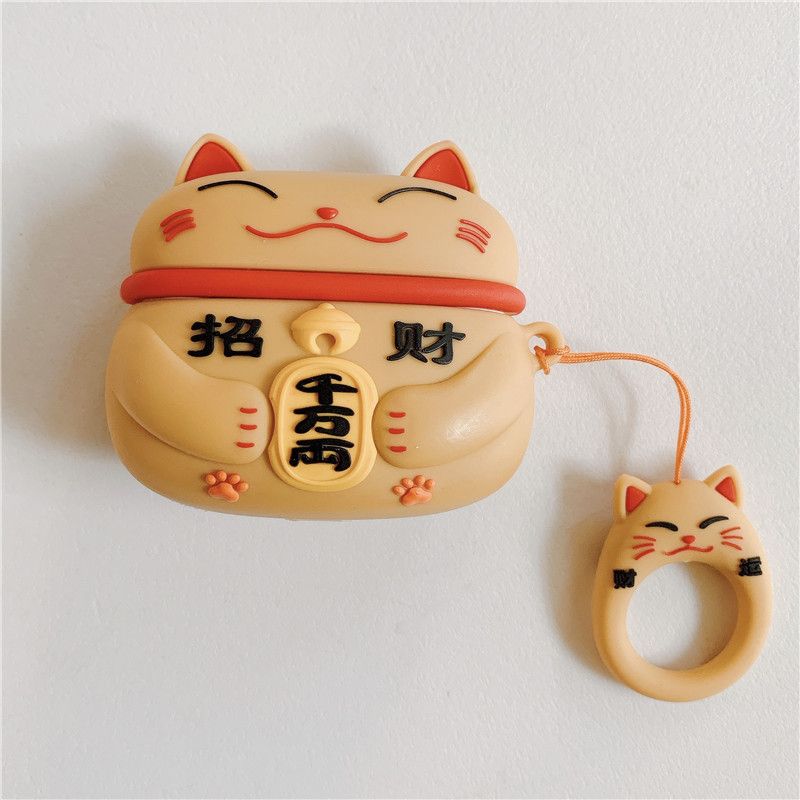 Lucky Cat Print AirPods Earphone Case Skin