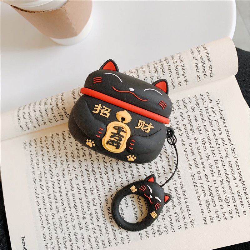 Lucky Cat Print AirPods Earphone Case Skin