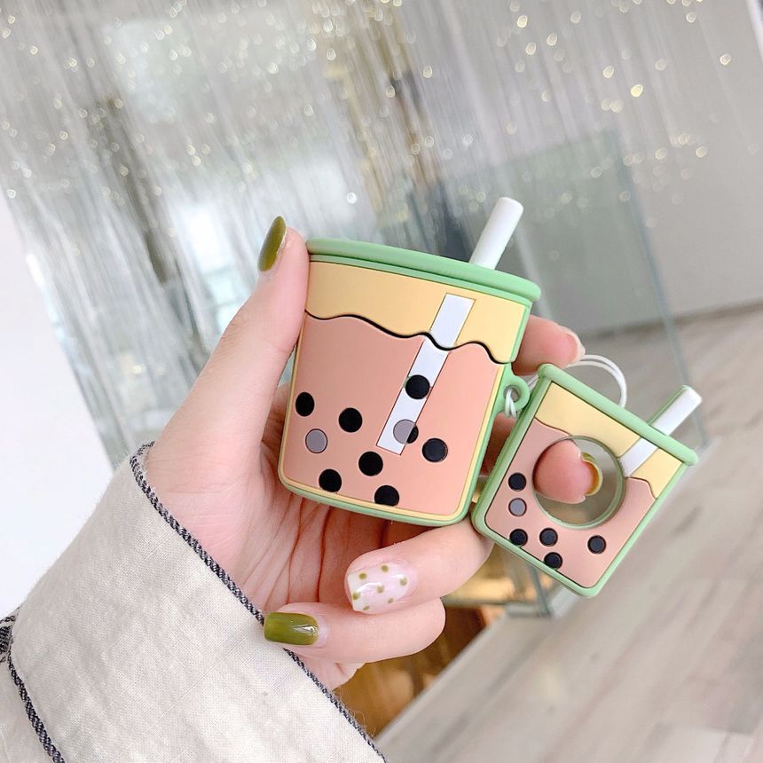 Silicone Bubble Tea AirPods Earphone Case Skin