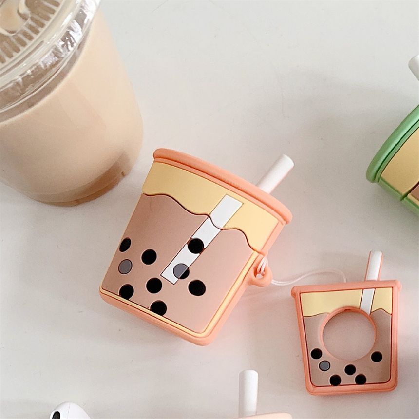 Silicone Bubble Tea AirPods Earphone Case Skin