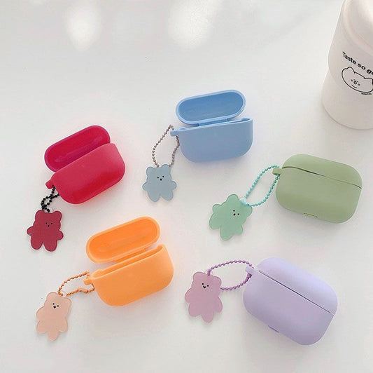 Bear Charm Plain AirPods Earphone Case Skin