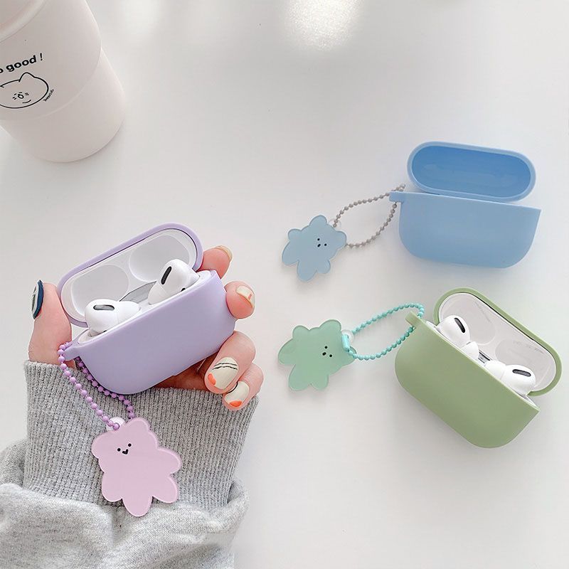 Bear Charm Plain AirPods Earphone Case Skin