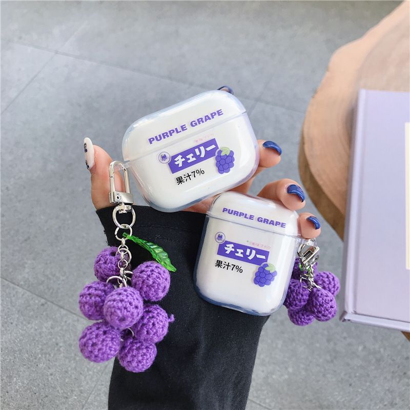 Grape Print AirPods Earphone Case Skin