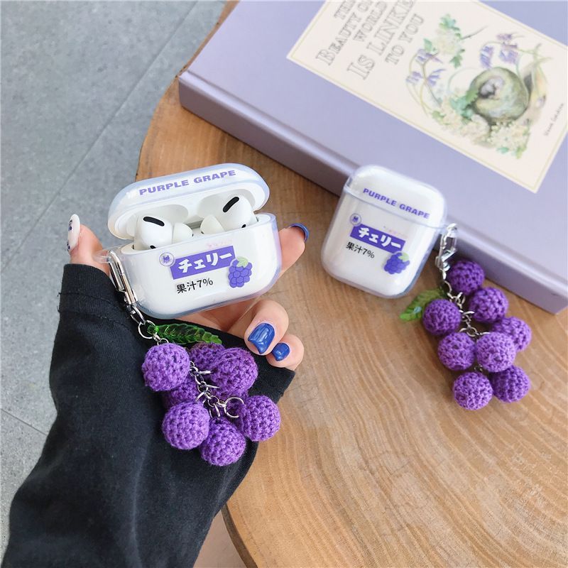 Grape Print AirPods Earphone Case Skin