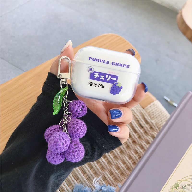 Grape Print AirPods Earphone Case Skin
