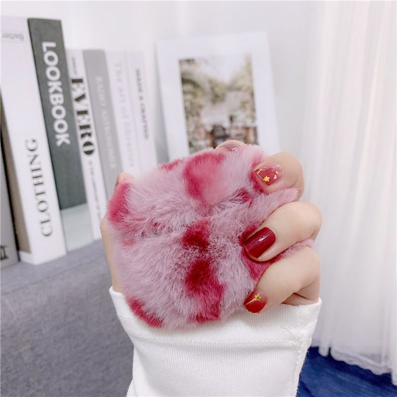 Plush Leopard Print AirPods Earphone Case Skin