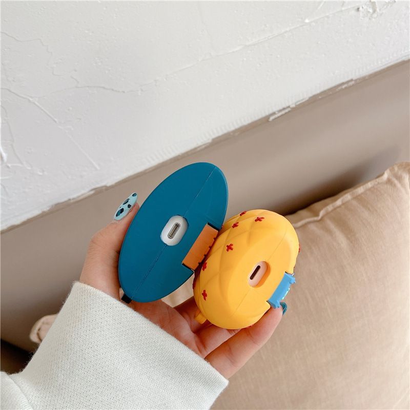 Silicone Pineapple / Stone Print AirPods Earphone Case Skin