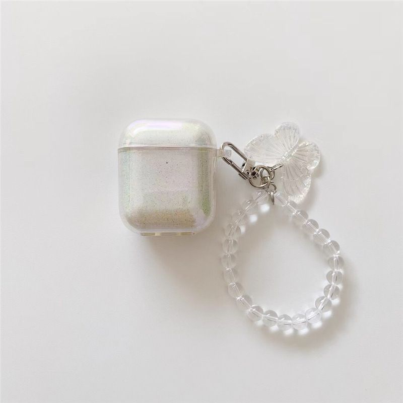 Butterfly Charm Faux Crystal Strap AirPods Case Skin