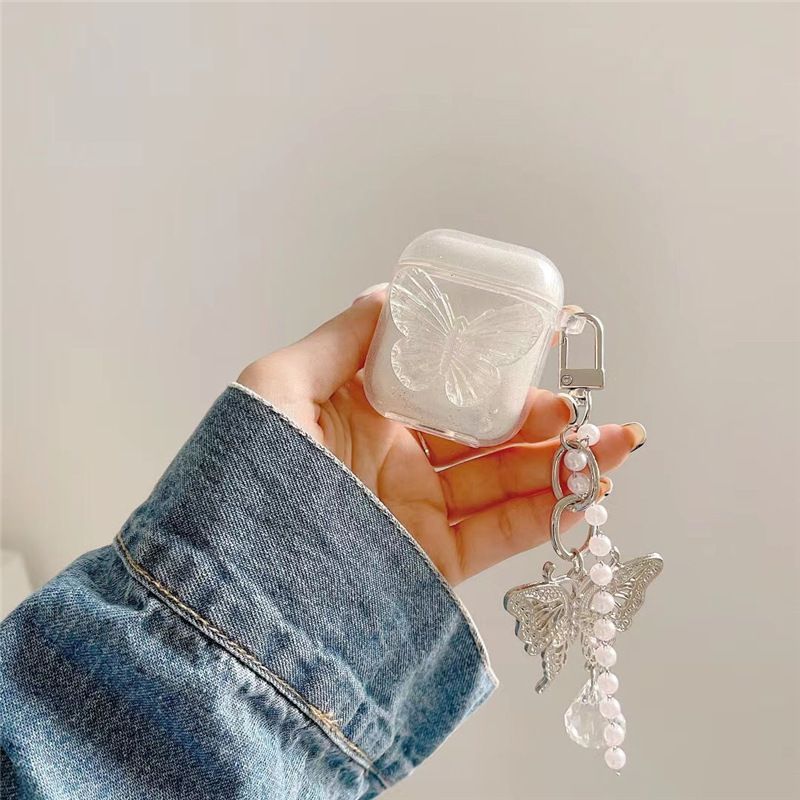 Butterfly Faux Pearl AirPods / Pro Earphone Case Skin