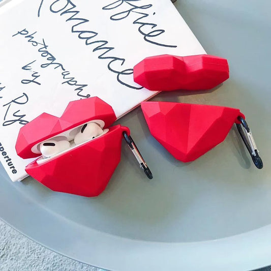 Red Diamond  Heart AirPods Earphone Case Skin