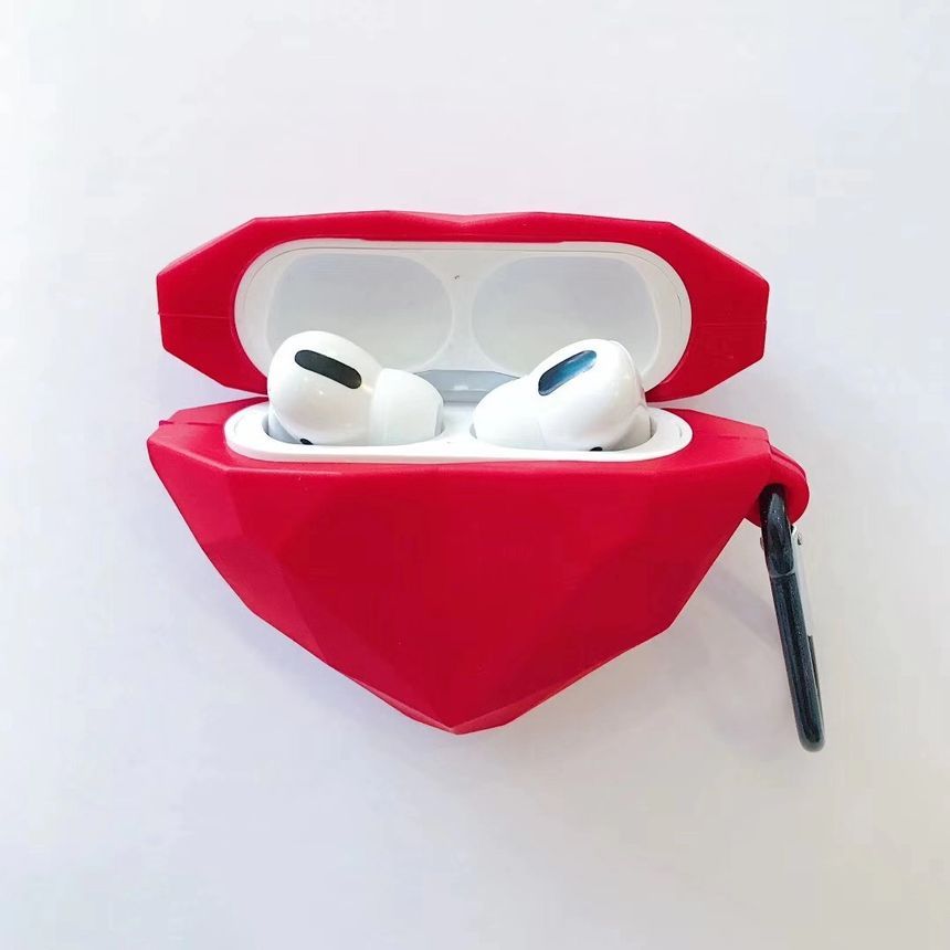 Red Diamond  Heart AirPods Earphone Case Skin