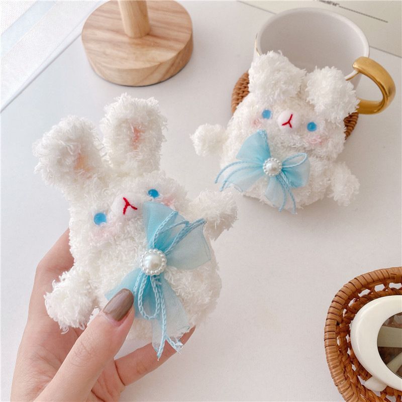 Chenille Bow Rabbit  AirPods Earphone Case Skin