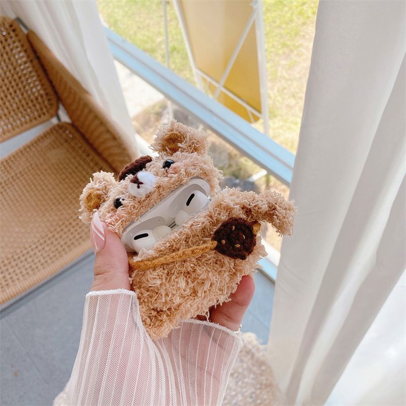 Furry Bear AirPods Earphone Case Skin