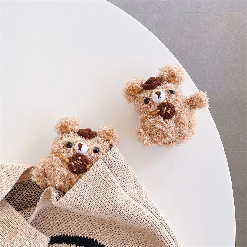 Furry Bear AirPods Earphone Case Skin