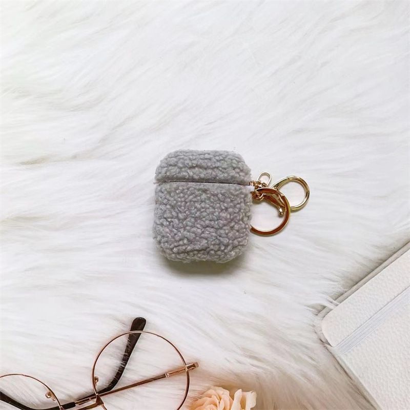 Plain Fleece AirPods Case Protection Cover