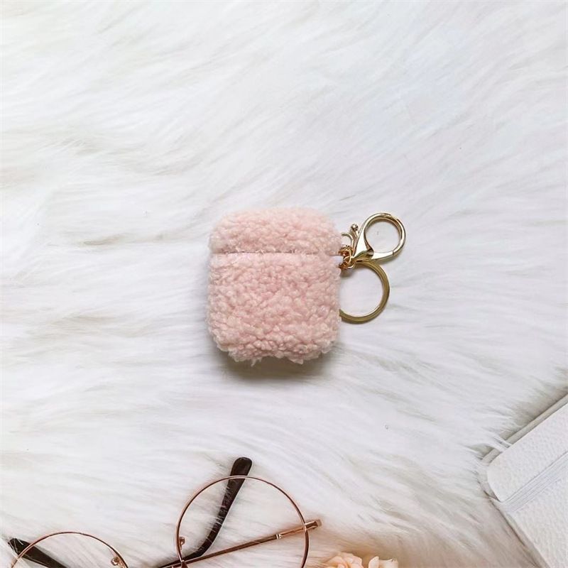 Plain Fleece AirPods Case Protection Cover