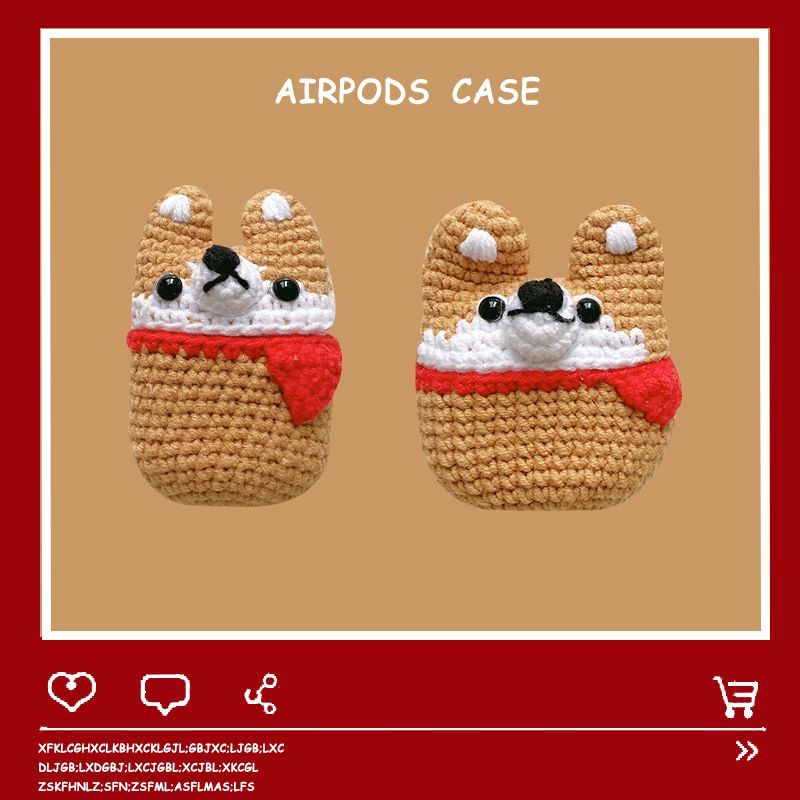 Knit Shiba AirPods Case Protection Cover