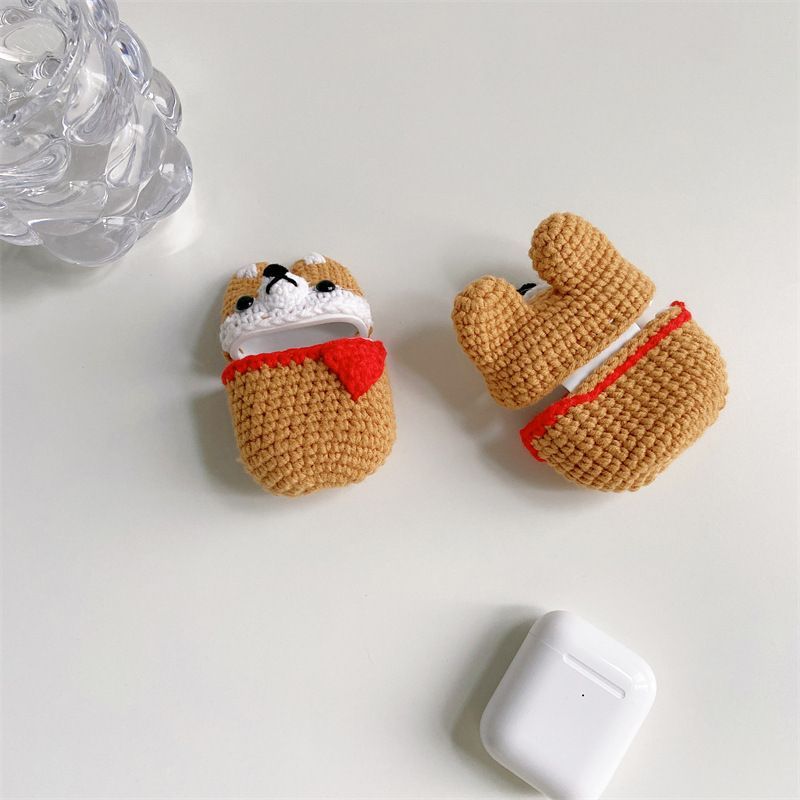 Knit Shiba AirPods Case Protection Cover