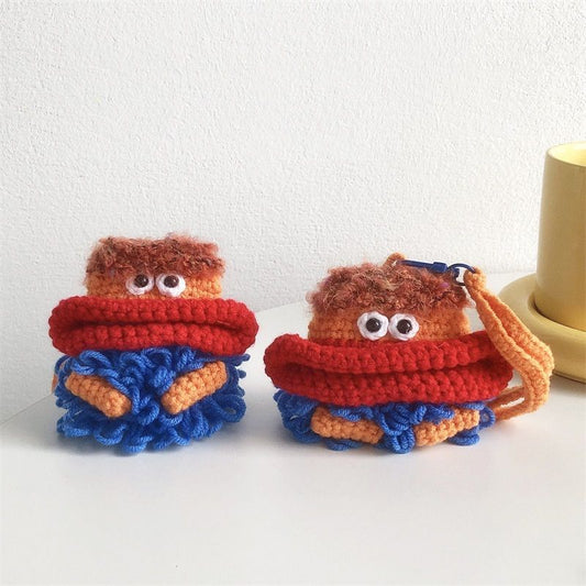 Chenille Small Monster AirPods Earphone Case Skin