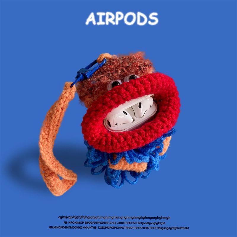 Chenille Small Monster AirPods Earphone Case Skin