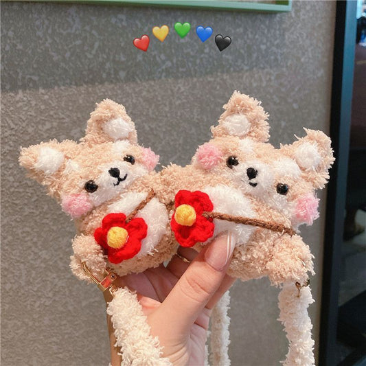 Chenille Corgi Airpods Earphone Case Skin