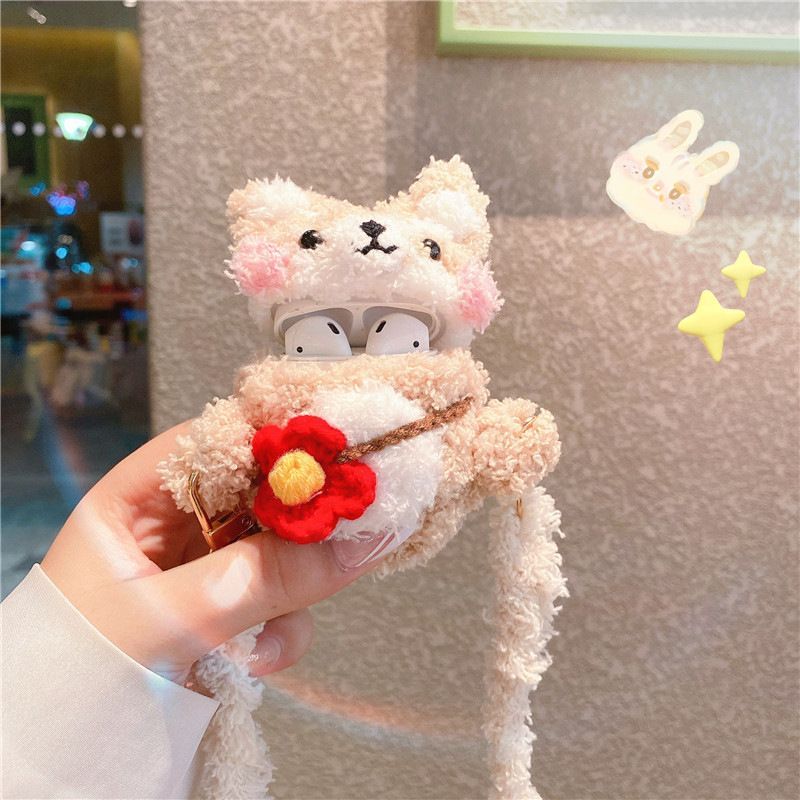 Chenille Corgi Airpods Earphone Case Skin