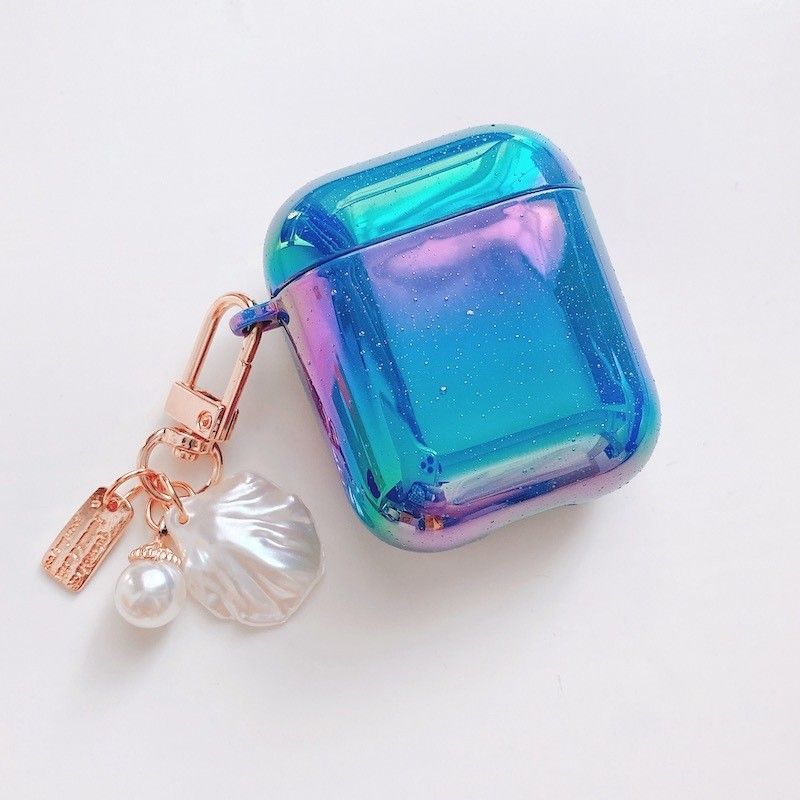 Hologram AirPods / AirPods Pro / AirPods 3 Earphone Case Skin With Pendant