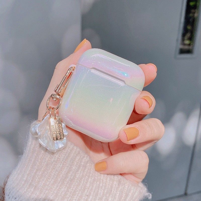 Hologram AirPods / AirPods Pro / AirPods 3 Earphone Case Skin With Pendant