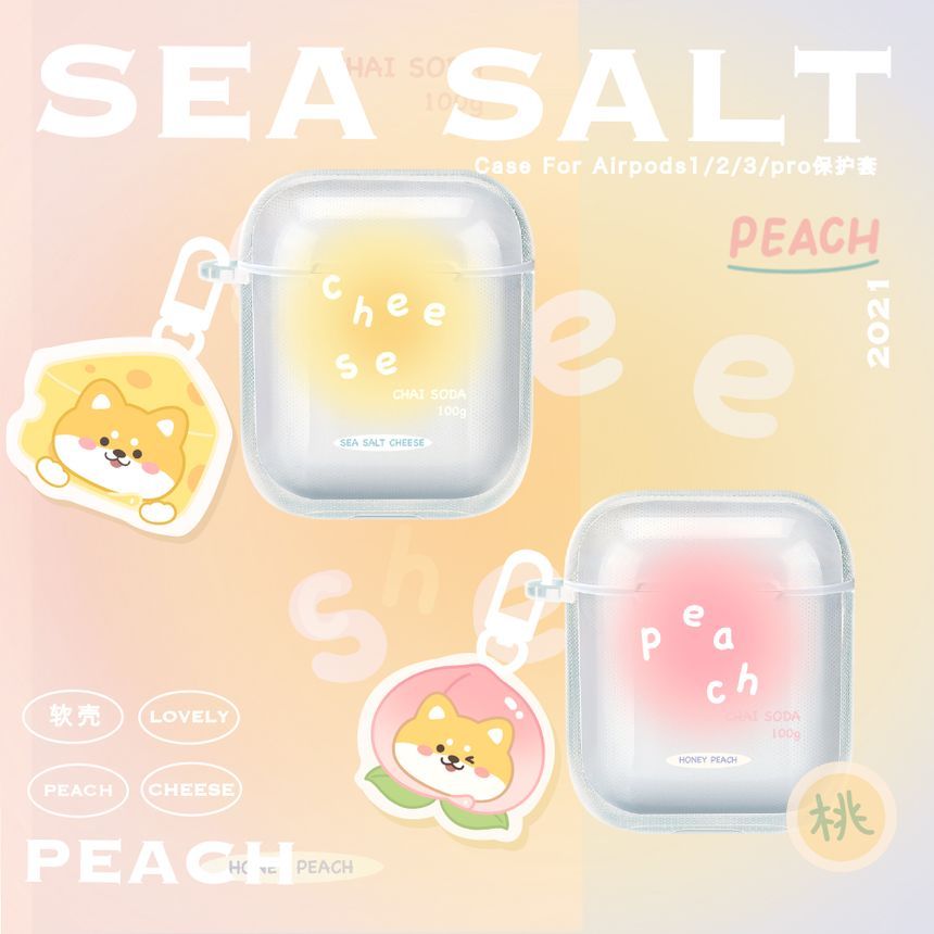 Peach Transparent AirPods / Pro Earphone Case Skin