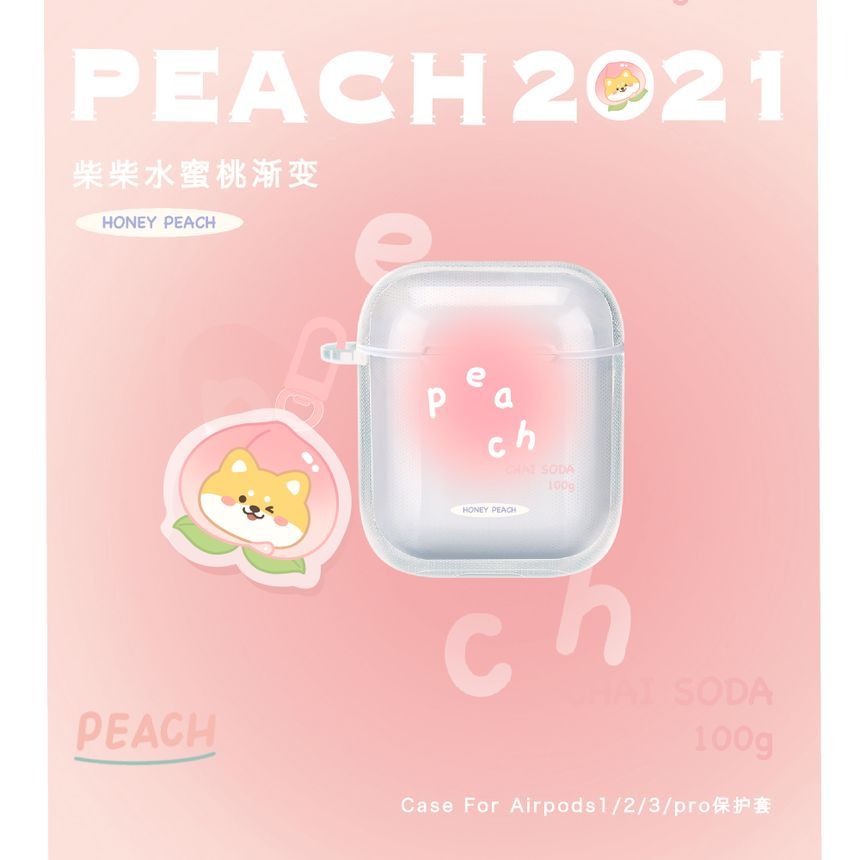 Peach Transparent AirPods / Pro Earphone Case Skin