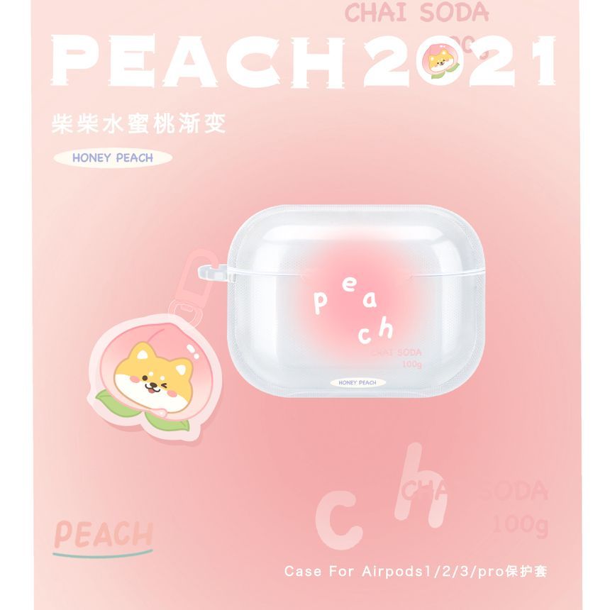 Peach Transparent AirPods / Pro Earphone Case Skin