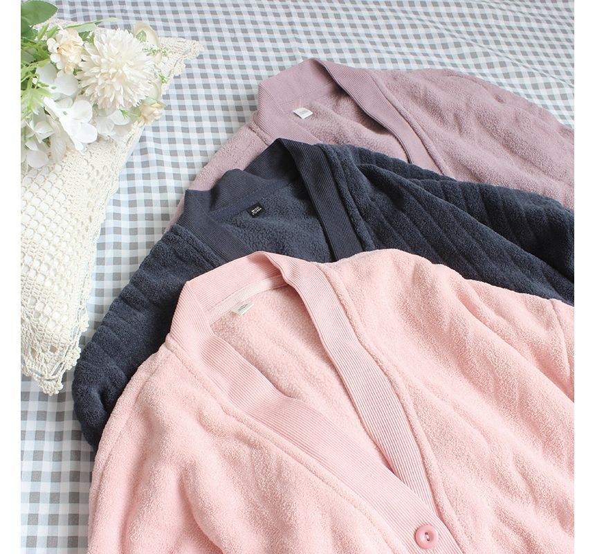 Couple Matching Long-Sleeve Fleece Pajama Top (Various Designs)