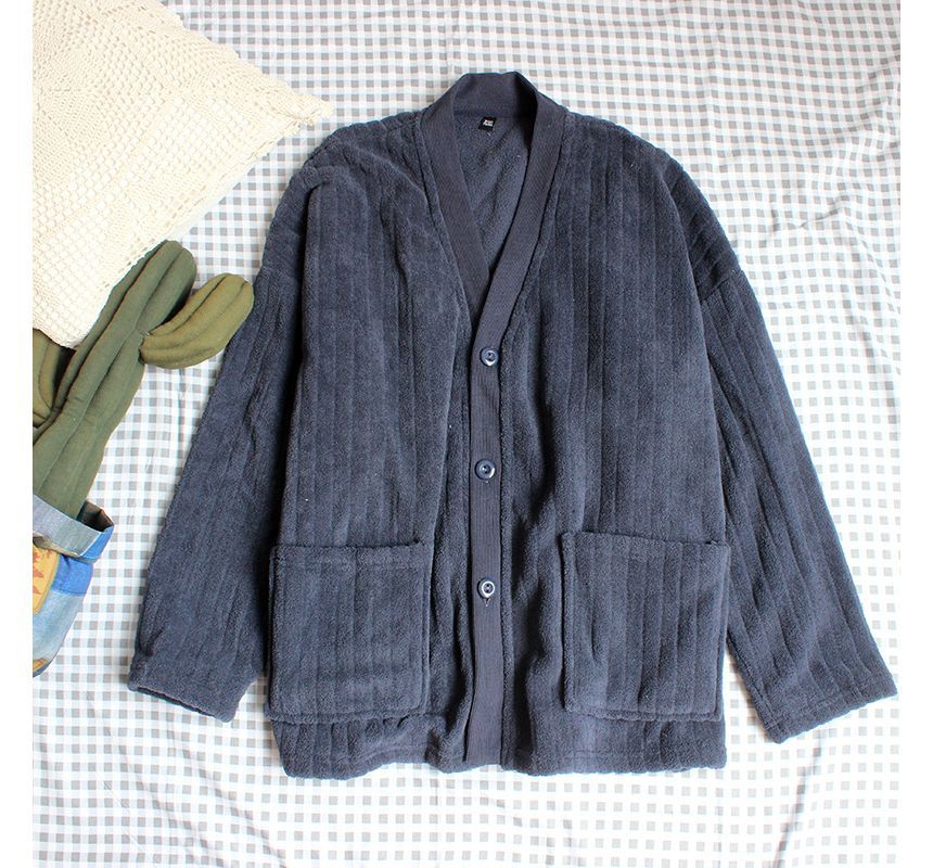 Couple Matching Long-Sleeve Fleece Pajama Top (Various Designs)