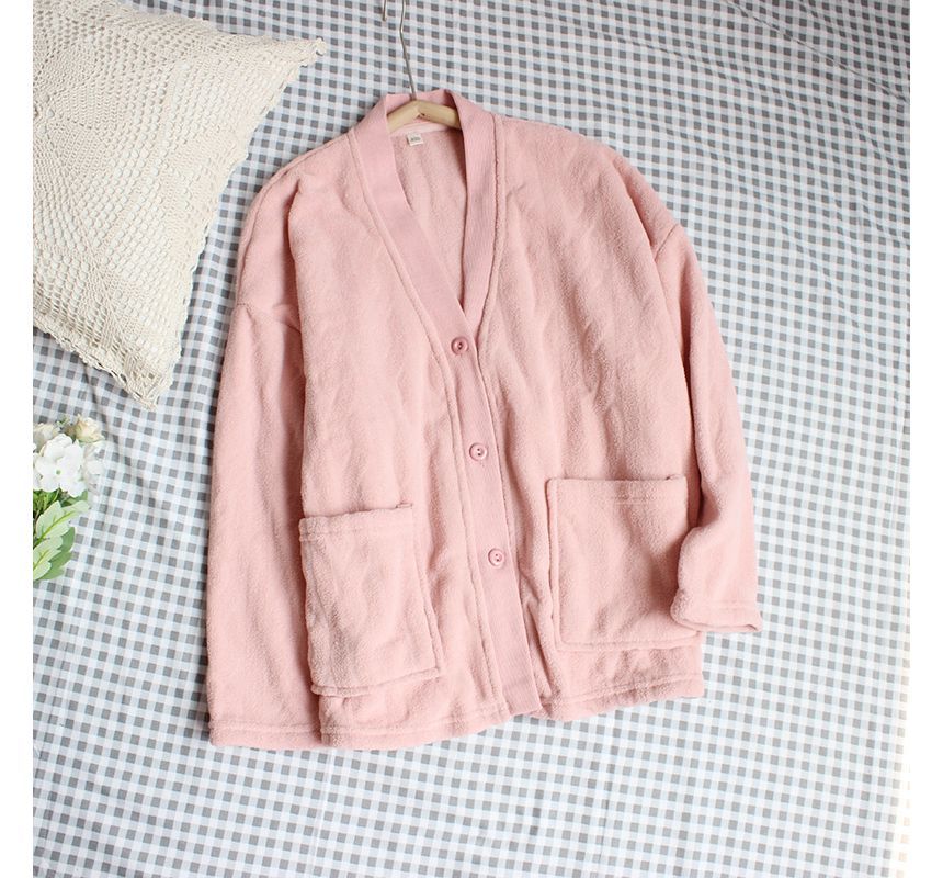 Couple Matching Long-Sleeve Fleece Pajama Top (Various Designs)