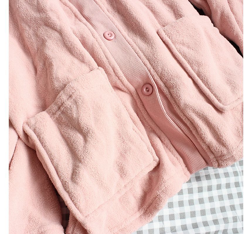 Couple Matching Long-Sleeve Fleece Pajama Top (Various Designs)