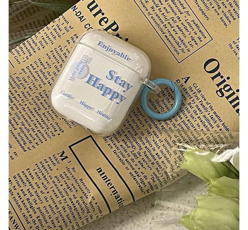 Lettering Transparent AirPods / Pro Earphone Case Skin