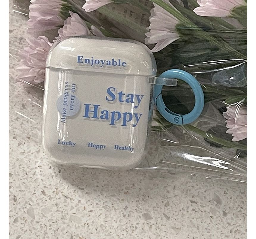 Lettering Transparent AirPods / Pro Earphone Case Skin