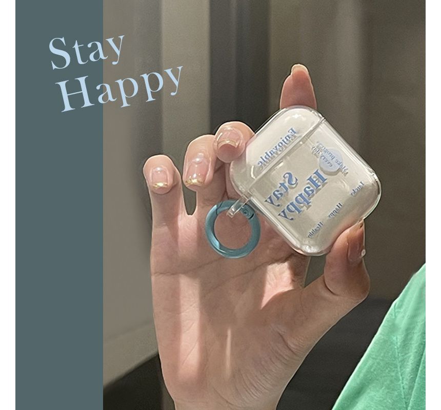 Lettering Transparent AirPods / Pro Earphone Case Skin