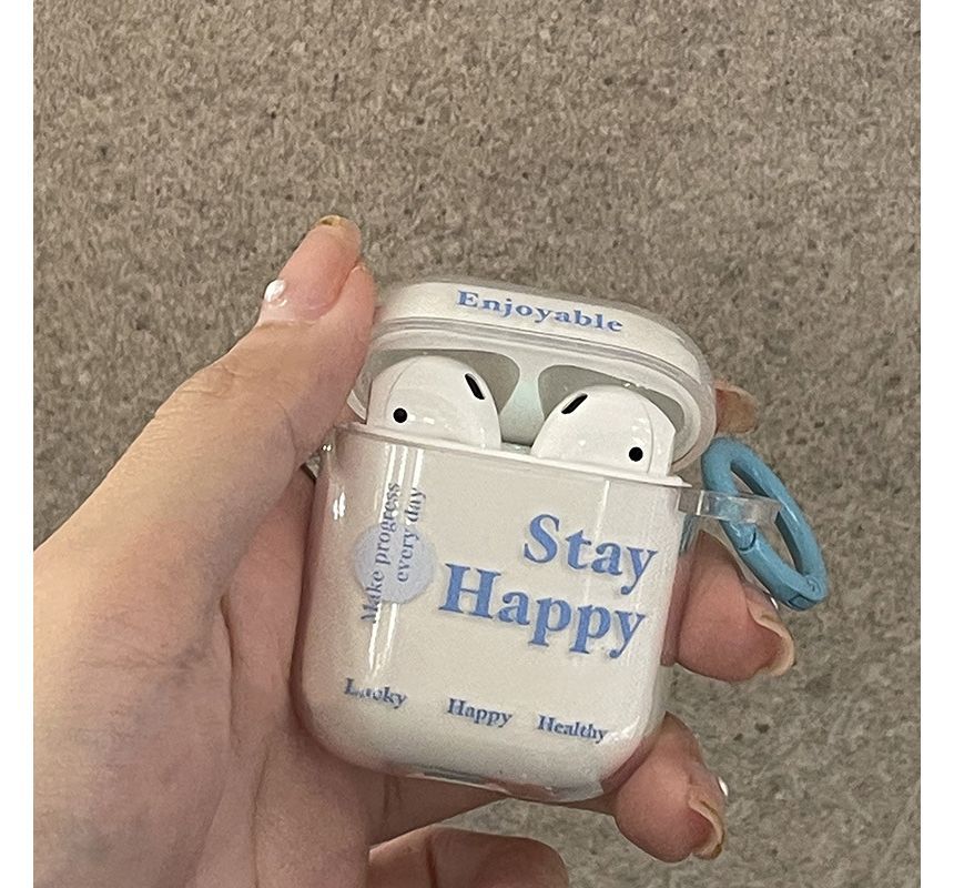 Lettering Transparent AirPods / Pro Earphone Case Skin