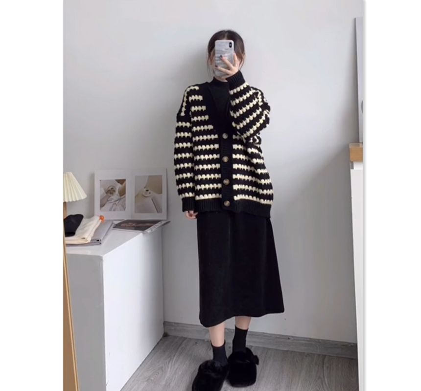 Striped Oversized Knit Sweater