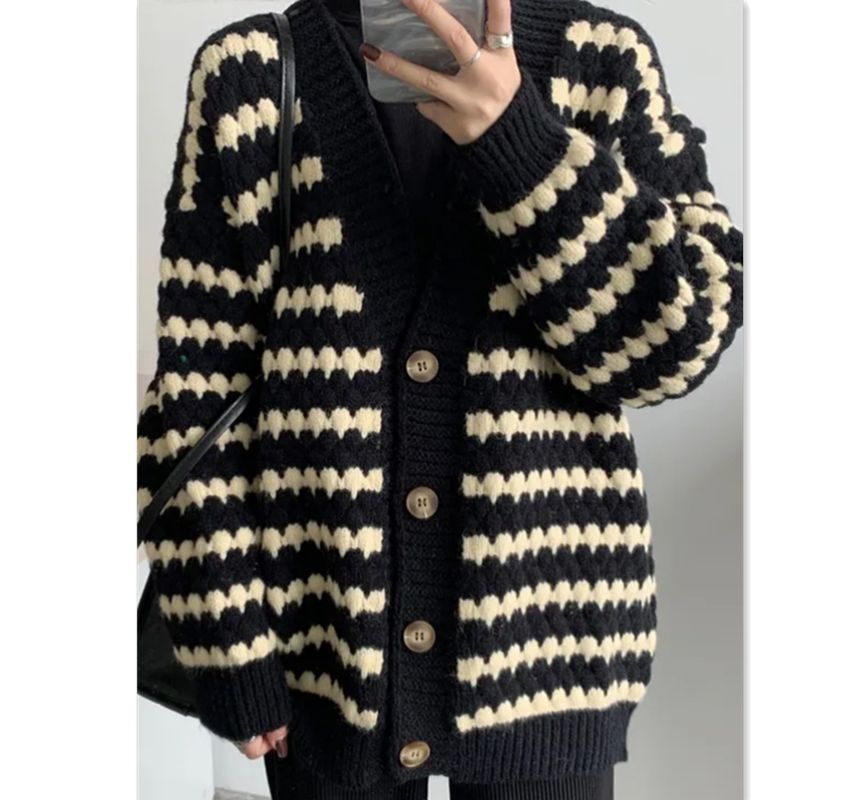Striped Oversized Knit Sweater