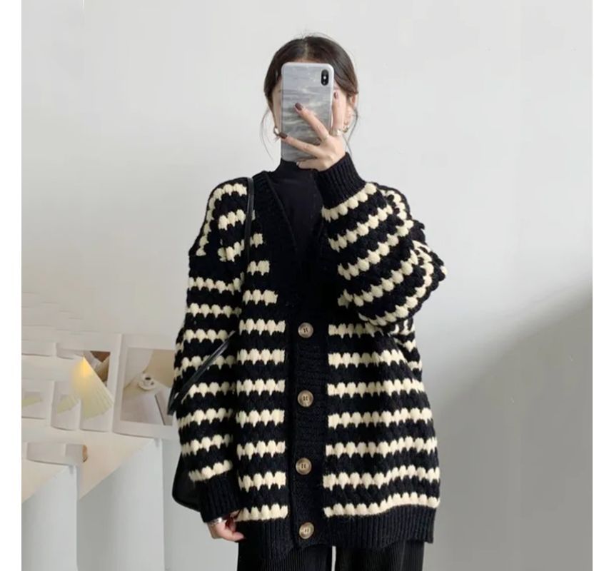 Striped Oversized Knit Sweater