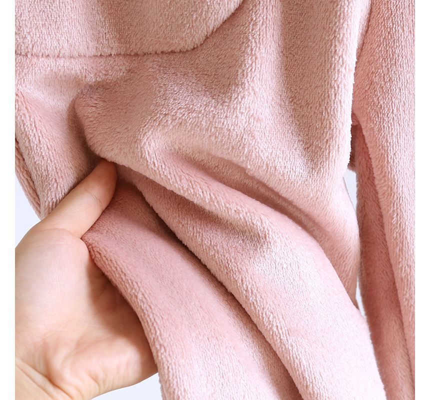 Couple Matching Pajama Set: Long-Sleeve V-Neck Argyle Flannel Button Top + Pants (Various Designs)