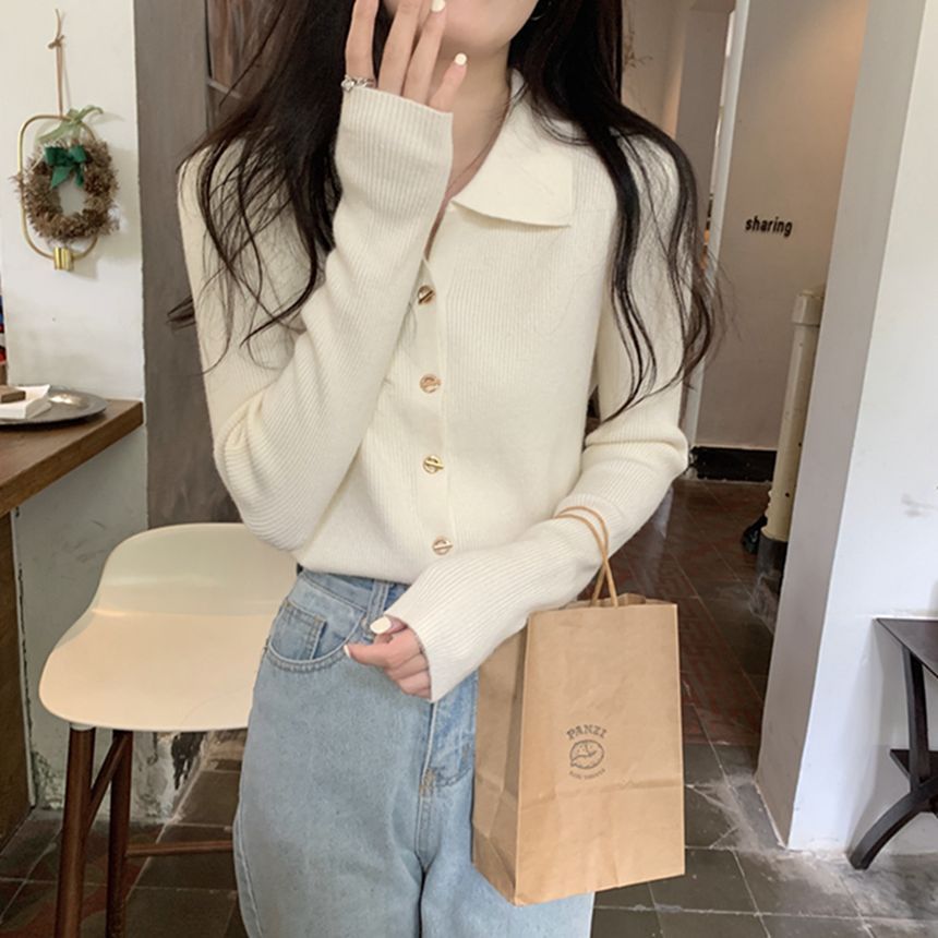 Collared Button Cardigan